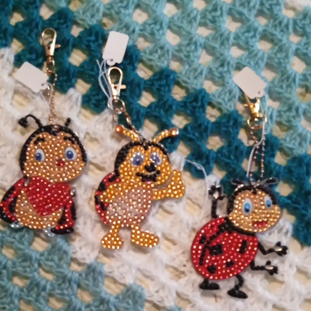 Ladybug 3 Pc Keychain Purse Clip Set
